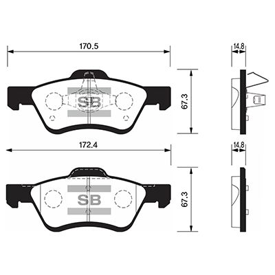 SP1497 Sangsin Brake