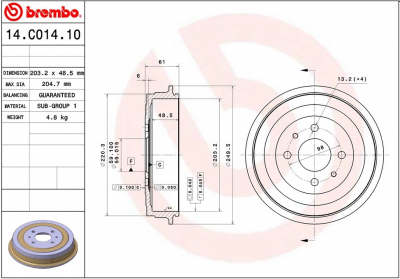 14C01410 BREMBO